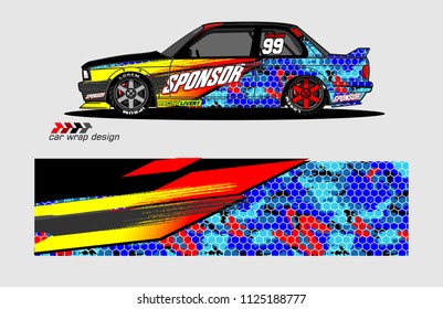 car decal design vector. abstract background for vehicle vinyl wrap