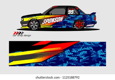 car decal design vector. abstract background for vehicle vinyl wrap