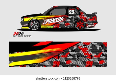 car decal design vector. abstract background for vehicle vinyl wrap