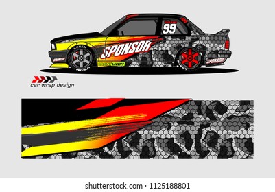 car decal design vector. abstract background for vehicle vinyl wrap