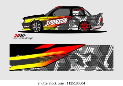car decal design vector. abstract background for vehicle vinyl wrap
