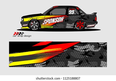 car decal design vector. abstract background for vehicle vinyl wrap