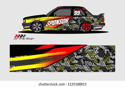 car decal design vector. abstract background for vehicle vinyl wrap