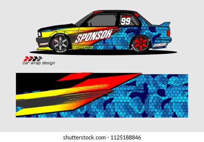 car decal design vector. abstract background for vehicle vinyl wrap
