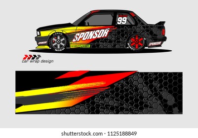 car decal design vector. abstract background for vehicle vinyl wrap
