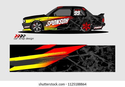 car decal design vector. abstract background for vehicle vinyl wrap