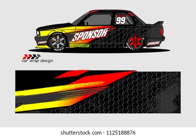 car decal design vector. abstract background for vehicle vinyl wrap