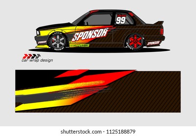 car decal design vector. abstract background for vehicle vinyl wrap