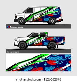 car decal design vector. abstract background livery for vehicle vinyl wrap