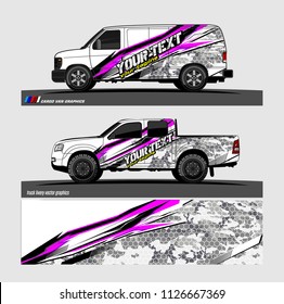 car decal design vector. abstract background livery for vehicle vinyl wrap