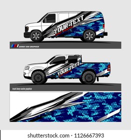 car decal design vector. abstract background livery for vehicle vinyl wrap