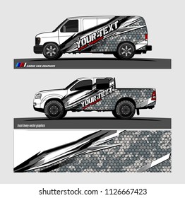 car decal design vector. abstract background livery for vehicle vinyl wrap
