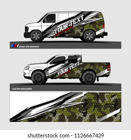 car decal design vector. abstract background livery for vehicle vinyl wrap