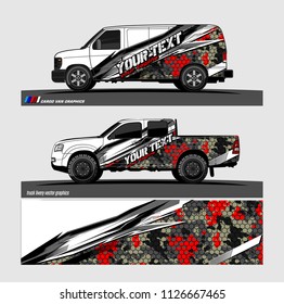 car decal design vector. abstract background livery for vehicle vinyl wrap