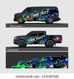 car decal design vector. Abstract flame with modern camouflage background for vehicle vinyl wrap 