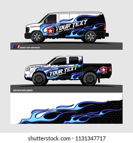 car decal design vector. Abstract flame with modern camouflage background for vehicle vinyl wrap 