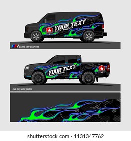 car decal design vector. Abstract flame with modern camouflage background for vehicle vinyl wrap 