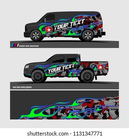 car decal design vector. Abstract flame with modern camouflage background for vehicle vinyl wrap 