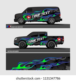 car decal design vector. Abstract flame with modern camouflage background for vehicle vinyl wrap 