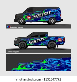 car decal design vector. Abstract flame with modern camouflage background for vehicle vinyl wrap 