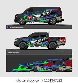 car decal design vector. Abstract flame with modern camouflage background for vehicle vinyl wrap 