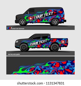 car decal design vector. Abstract flame with modern camouflage background for vehicle vinyl wrap 