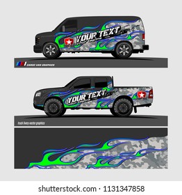car decal design vector. Abstract flame with modern camouflage background for vehicle vinyl wrap 