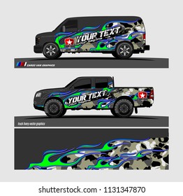 car decal design vector. Abstract flame with modern camouflage background for vehicle vinyl wrap 