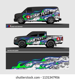 car decal design vector. Abstract flame with modern camouflage background for vehicle vinyl wrap 