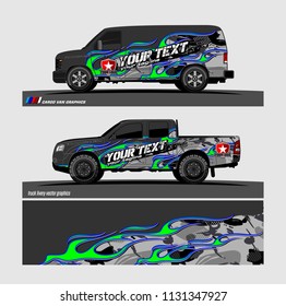 car decal design vector. Abstract flame with modern camouflage background for vehicle vinyl wrap 