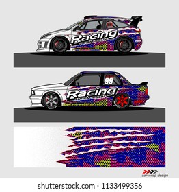car decal design vector. abstract background for vehicle vinyl wrap