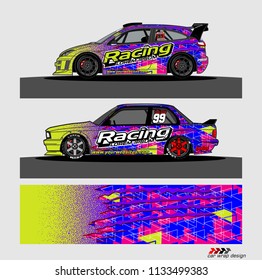 car decal design vector. abstract background for vehicle vinyl wrap