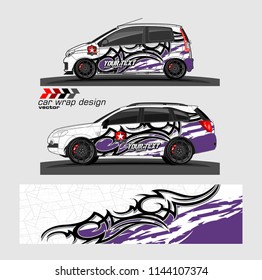 car decal design vector. abstract background for vehicle vinyl wrap