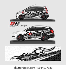 car decal design vector. abstract background for vehicle vinyl wrap