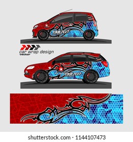 car decal design vector. abstract background for vehicle vinyl wrap
