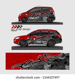 car decal design vector. abstract background for vehicle vinyl wrap