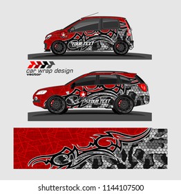 car decal design vector. abstract background for vehicle vinyl wrap