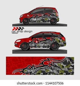 car decal design vector. abstract background for vehicle vinyl wrap