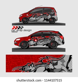 car decal design vector. abstract background for vehicle vinyl wrap