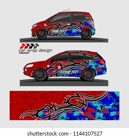 car decal design vector. abstract background for vehicle vinyl wrap