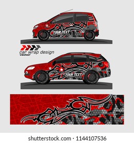 car decal design vector. abstract background for vehicle vinyl wrap