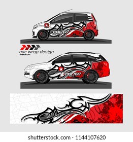 car decal design vector. abstract background for vehicle vinyl wrap