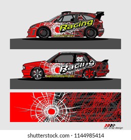 car decal design vector. abstract background for vehicle vinyl wrap