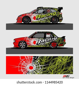 car decal design vector. abstract background for vehicle vinyl wrap