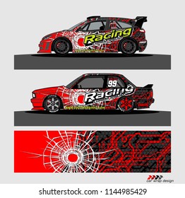 car decal design vector. abstract background for vehicle vinyl wrap