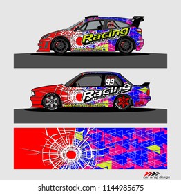 car decal design vector. abstract background for vehicle vinyl wrap