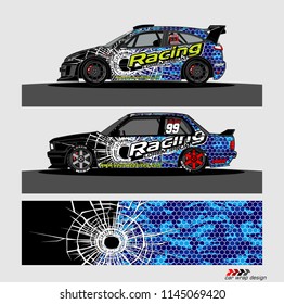 car decal design vector. abstract background for vehicle vinyl wrap