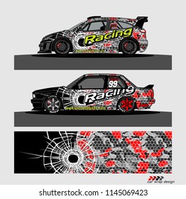 car decal design vector. abstract background for vehicle vinyl wrap
