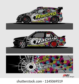 car decal design vector. abstract background for vehicle vinyl wrap