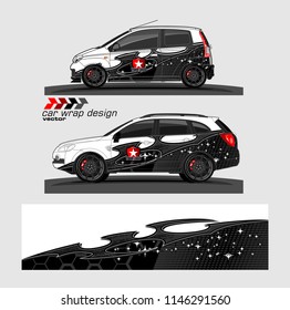 car decal design vector. abstract tribal background for vehicle vinyl wrap